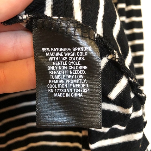 Mossimo Black & White Stripe Turtleneck - Picture 6 of 6